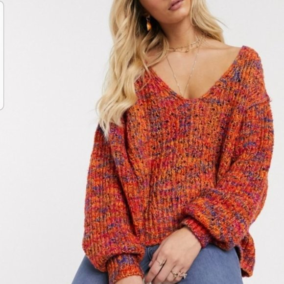 Free People Highland V-Neck Sweater - Picture 3 of 9